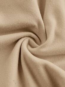 SHEIN ICON Khaki Mini Skort With Pleated Design And Zipper For Casual Wear - Khaki - View 4