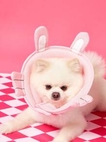 PETSIN Pink Pet Elizabethan 锥形猫狗锥形项圈，柔软颈部保护项圈，适用于猫、狗、兔子，防咬、防舔，术后 - 彩色 - 查看 4