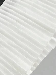 SHEIN MOD Robe longue élégante à manches longues avec volant à l'ourlet de couleur unie - Noir - Voir 12