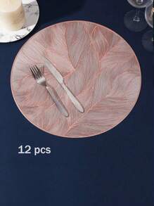 SHEIN 1-12pcs Washable And Wipeable Kitchen Dining Placemat, Multicolor Table Decoration Mat For Festivals And Weddings