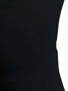 EMERY ROSE Pantalones anchos elegantes de unicolor, sueltos y con bolsillo
