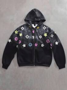 Manfinity Dauomo 休闲时尚百搭拉链连帽长袖男士卫衣 - 彩色 - 查看 1