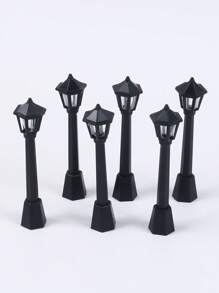 6pcs Street Light Design Decoration Craft Best Gifts - Black - View 13