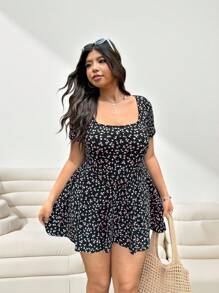 Solflare 女式加大码碎花休闲度假连体衣 - 彩色 - 查看 6