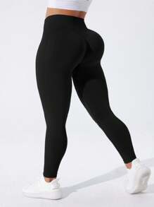 Rhythm Era 女式加大码压缩紧身七分紧身裤，带收腹和口袋，健身紧身裤，压缩紧身裤，收腹紧身裤，瑜伽裤 - 黑色 - 查看 7