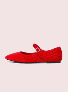 CUCCOO DOLLMOD Women's Red Flat Fashionable Loafers - Red - View 2
