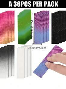 Bộ 36 miếng dán giảm lo âu, miếng dán cảm giác nhiều màu sắc có kết cấu giúp giảm căng thẳng, lý tưởng để sử dụng tại bàn làm việc và lớp học - Nhiều màu - Xem 12