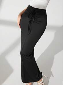 Modelyn تنورة كاجوال حفلات مصممة بسحاب للنساء، أزياء عصرية، كاجوال، وملابس رياضية للخريف. تنانير الخريف. قماش مطاطي فائق المطاطية مريح وناعم، مثالي لقمصان النساء. بنطلونات للعودة إلى المدرسة. - الأسود - مشاهدة 8