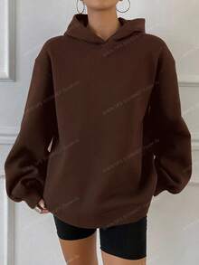 DAZY Nueva sudadera con capucha de forro polar básica y casual de moda para otoño, ropa de mujer de otoño, con forro térmico