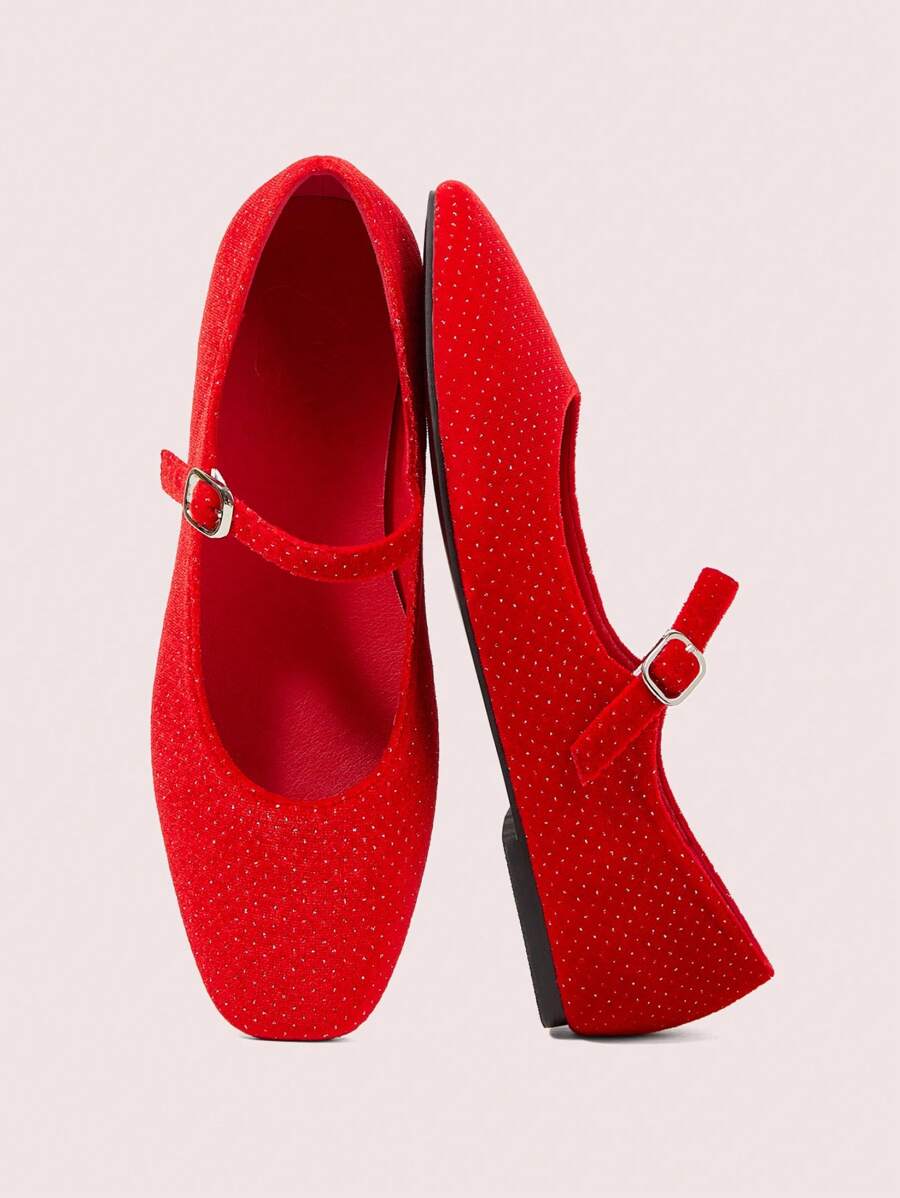 CUCCOO DOLLMOD Women's Red Flat Fashionable Loafers - Red - View 1