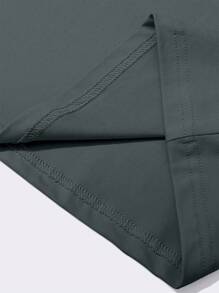 Manfinity EMRG Men's Simple Printed Crew Neck Short Sleeve T-Shirt, 2000s Style - Grey - View 6