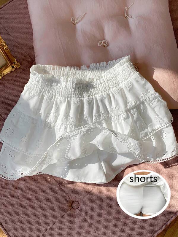 Comfortcana Falda de playa para vacaciones para mujer White Blanco