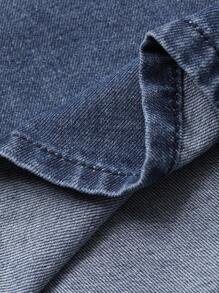 DAZY 少女休闲韩版水洗连衣裙秋冬 - 藍色 - 查看 7