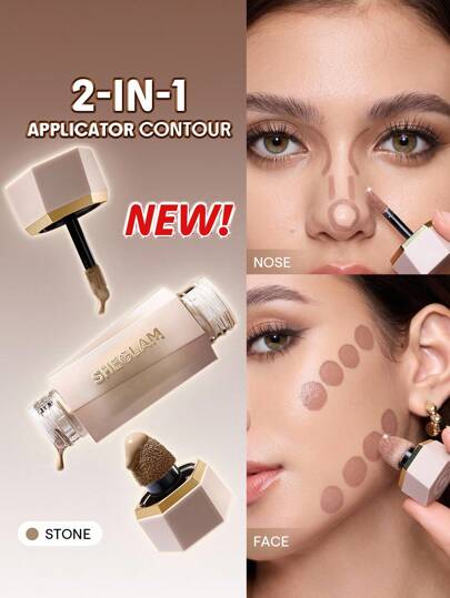 SHEGLAM Precision Sculpt คอนทัวร์เหลวดูโอ-Stone แบรนด์ ความงาม เครื่องสำอาง สำหรับผู้หญิงและสาว ๆ สมบูรณ์แบบสำหรับฤดูหนาว เหมาะสำหรับ Y2K แฟชั่นหรูหรา เหมาะสำหรับวันเกิด ของขวัญ ปาร์ตี้ พร้อมแล้ว สีที่ดีที่สุด