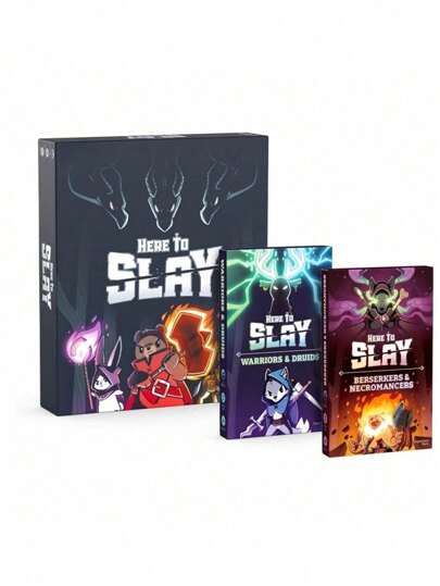 TeeTurtle | Here To Slay | Strategy Card Game For Adults & Teens | Age 14+ | 2-6 Players | 30-60 Minutes Per Game, Gift Edition (Slight Color Variation From Actual Product)