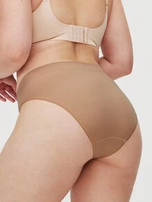 LUVLETTE 5-Pack Mid Waist Basics Seamless Briefs Women Underwear Panties Set-Earthy Tones - Multicolor - View 3