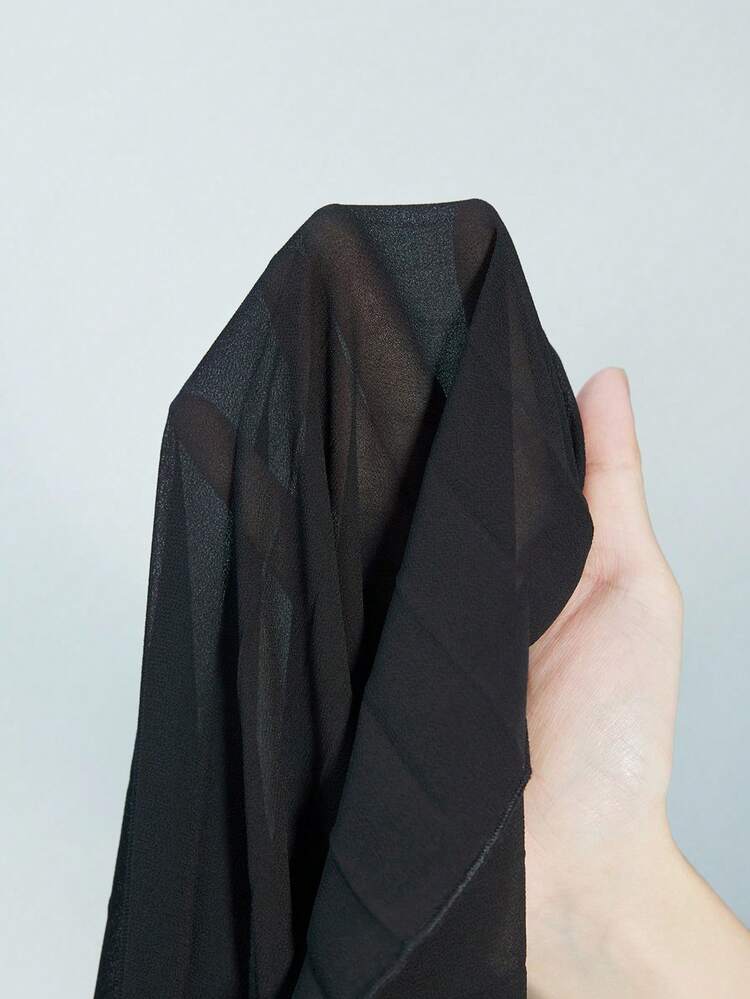 SHEIN Maija Women's Black Patchwork Pleated Design All-Matching Modern Elegant Fashionable Refined Elastic Waistband Adjustable Pleated Skirt,Suitable For Professional, Casual And Valentine's Day Wear Old Money Attire Vacation Summer Going Out Graduation Elegant Women's Blouses Casual Blouse For Women Formal Attire For Women Office Wear Women Business