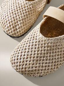 Solecia Giày lười đế dày mới mùa xuân/thu, giày nữ mũi kín - Màu Khaki - Xem 5