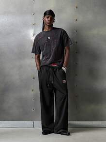 NEON BLANC Men's Graphic Print Round Neck Casual Versatile Short Sleeve T-Shirt