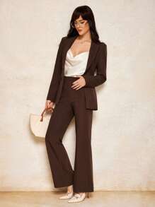 House of One High-Waist Classic Flared Suit Pants Women Fall Casual Business Old Money Fall Outfits Business Professional Women Business Casual Woman