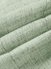 Ellevyn Plus Size Women's Pleated Elegant Straight Leg Pants Sage Green Linen