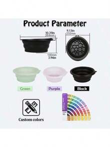 1件装家用冰盆面部冰护理硅胶户外可折叠盆美容仪冰浴缸 - 彩色 - 查看 2