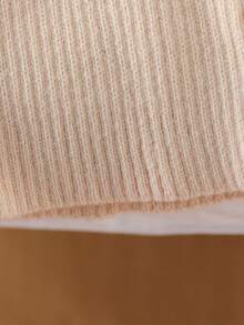 Genkimix Kids Young Girl' Thick Knit Turtleneck Sweater And Pants Set, Autumn/Winter Fall - Apricot - View 4