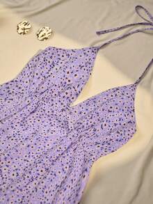 Váy yếm hở lưng buộc dây họa tiết hoa nhỏ xinh - Nhiều màu - Xem 4