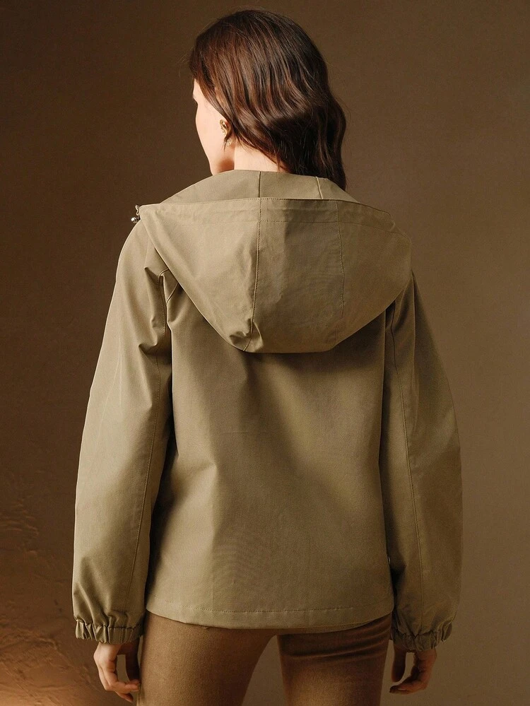 Women's Outdoor Hooded Jacket, Suitable For Autumn, Fall, Winter, Going Out