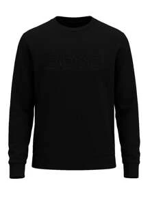 Hugo Boss Áo nỉ cổ tròn dài tay thường ngày đa năng cho nam - 001 Đen - Xem 4