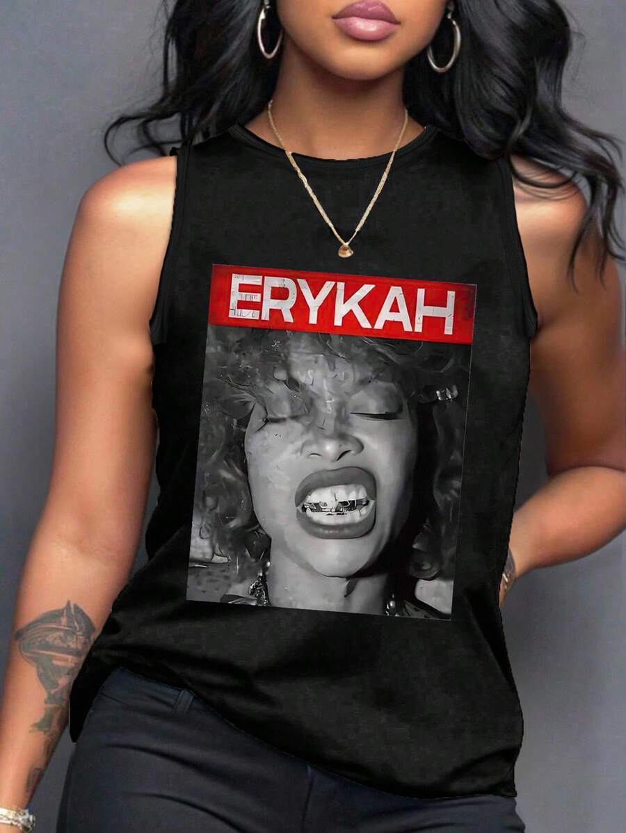 Maweii Modische und moderne Mädchenfigur in Große Größen: Bedrucktes lässiges Damen-Kurzarmoberteil mit Rundhalsausschnitt - Schwarz - Übersicht 1