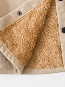 SHEIN Young Boys Casual Everyday Versatile Comfortable Thermal Lined Hooded Zip-Up Jacket, Suitable For School, Garden, Beach, Birthday, Spring, Summer, Fall, Winter