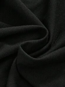 ROMWE Avant 7月4日复古美式街头风格性感女孩上衣，旗帜和爱心嘴唇印花褶饰抹胸上衣，女款 - 黑色 - 查看 4