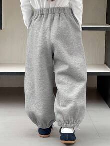 DAZY 女童休闲灰色宽松运动裤，春秋季 - 灰色 - 查看 4