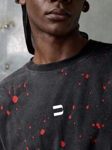 NEON BLANC Men's Graphic Print Round Neck Casual Versatile Short Sleeve T-Shirt