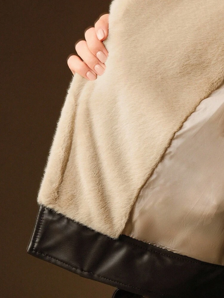 Women's Casual Fleece Jacket With Collar, Zipper Front, Long Sleeve, Suitable For Daily Wear And Party Occasions, Autumn/Winter