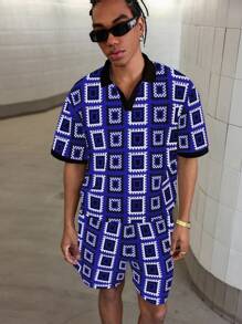 PAVTROS Bộ đồ thể thao dạo phố Manfinity Streetrush 2 món cho nam, trang phục hai mảnh dành cho nam - Màu xanh lam - Xem 1