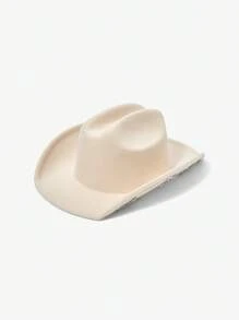 SHEIN ICON 时尚复古西式亮片星星牛仔帽 - 米色 - 查看 9