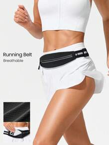 GLOWMODE 0.5L Glow Run Breathable Mesh Waterproof Logo Reflective Zipper Pocket Drawstring Adjustable Strap Micro Running Belt Bag Jogging Training Travel Studio Daily Active Fall Winter