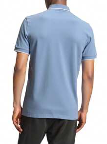 Hugo Boss 男士夏季短袖休闲 Polo 衫 - 470 開放藍 - 查看 2