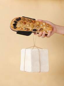 SHEIN 男士足部穴位按摩拖鞋，中医针灸按摩旋转足部按摩鞋，男女适用（每双拖鞋上的鹅卵石略有不同） - 黑色 - 查看 3