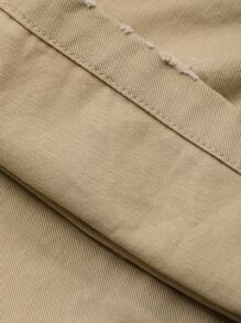 DAZY Autumn Distressed Cargo Pants For Men - Khaki - View 7