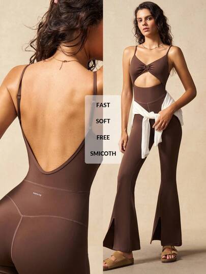 VARSIVA 女式纯色镂空腰部设计连体裤