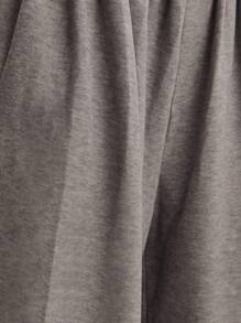 Nöista 浅灰色宽腿羊毛裤，松紧腰身，配黑色腰带，宽松版型 - 淺灰色 - 查看 8