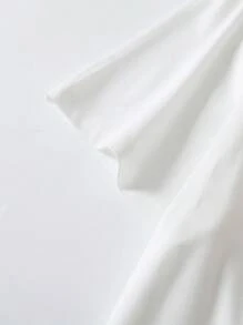 EMERY ROSE Plus-Size Ladies' Halloween Pumpkin Creative Printed Round-Neck T-Shirt - White - View 4