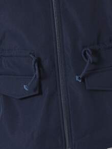 男童休闲日常百搭舒适保暖连帽加厚纯色梭织外套，适合上学、花园、海滩、生日、春、夏、秋、冬等各种场合。