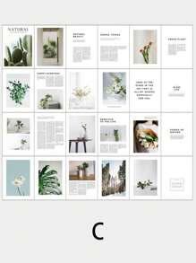 1 pieza/3 piezas Revista de estilo lujoso INS Accesorios de fotografía Revista decorativa - Blanco - Ver 17