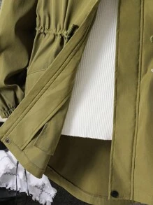 SHEIN Tween Boys' Casual Hooded Mid-Length Thick Woven Jacket, Suitable For School, Garden, Beach, Birthday, Spring, Summer, Autumn, Winter Kids' Back To School Children Place Boy My First Day Of School Boys Kids Boys Teen Boys First Day Of School Tween Boys Mommy And Me For Kids Winter Autumn Fall