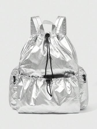 Kawaii Zaino con coulisse, grande capacità, zaino pratico per studenti adatto per il ritorno a scuola, viaggi di lavoro, viaggi, pendolarismo quotidiano