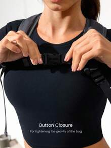 GLOWMODE Mochila pequeña de uso diario y casual con 5L de capacidad, bolsillos exteriores laterales, correas reflectantes ajustables - Gris Oscuro - Ver 6